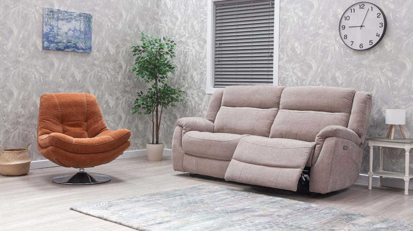 Lorenza Recliner Sofas Champagne Fabric