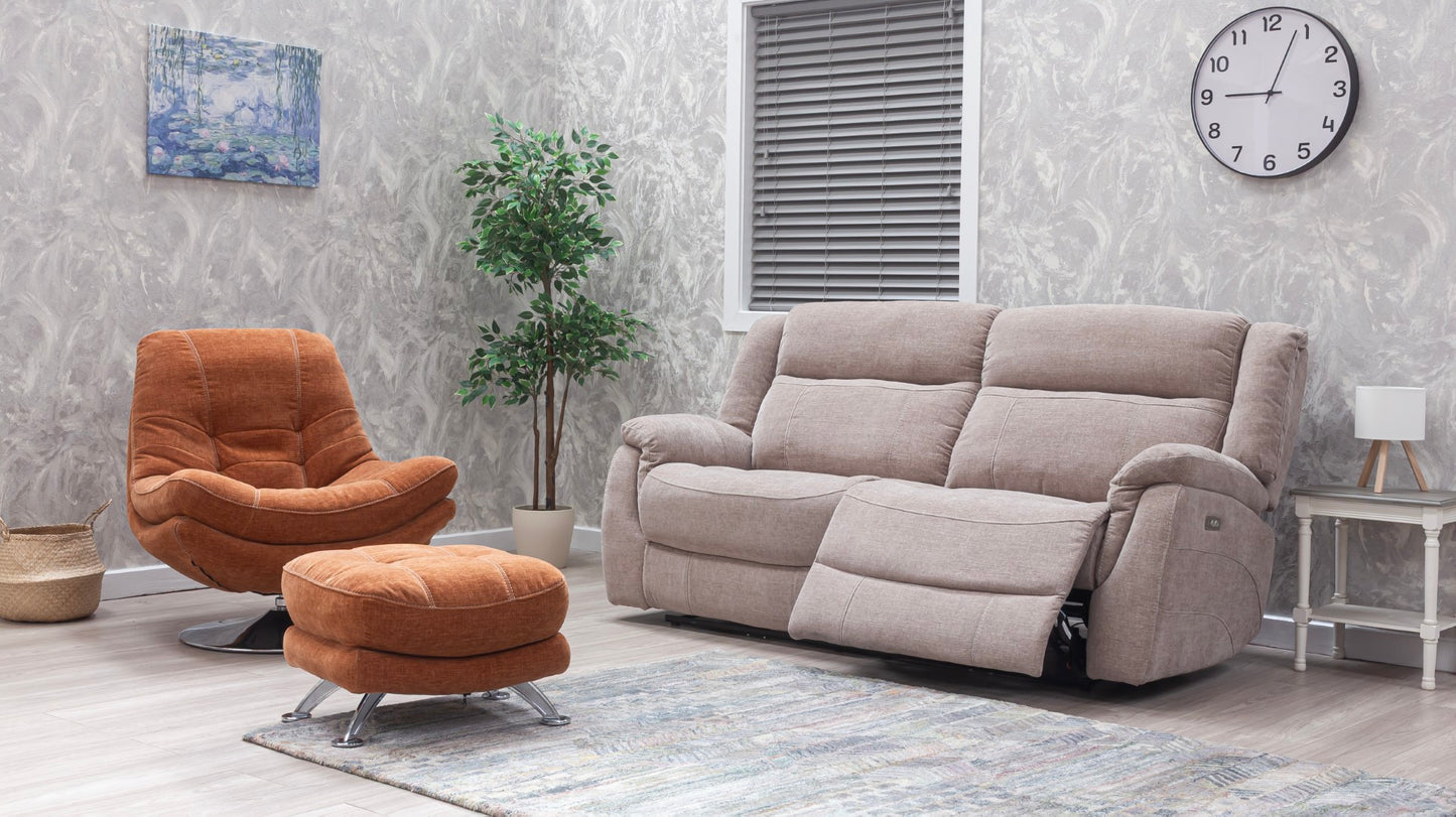 Lorenza Recliner Sofas Champagne Fabric