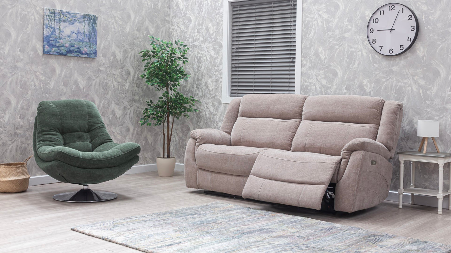 Lorenza Recliner Sofas Champagne Fabric