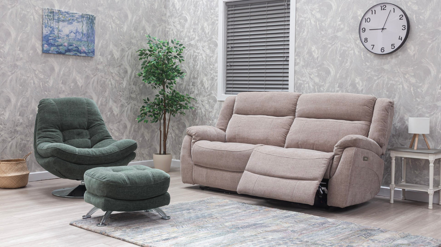 Lorenza Recliner Sofas Champagne Fabric