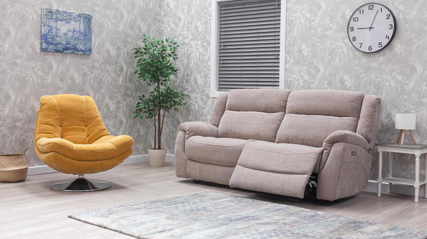 Lorenza Recliner Sofas Champagne Fabric