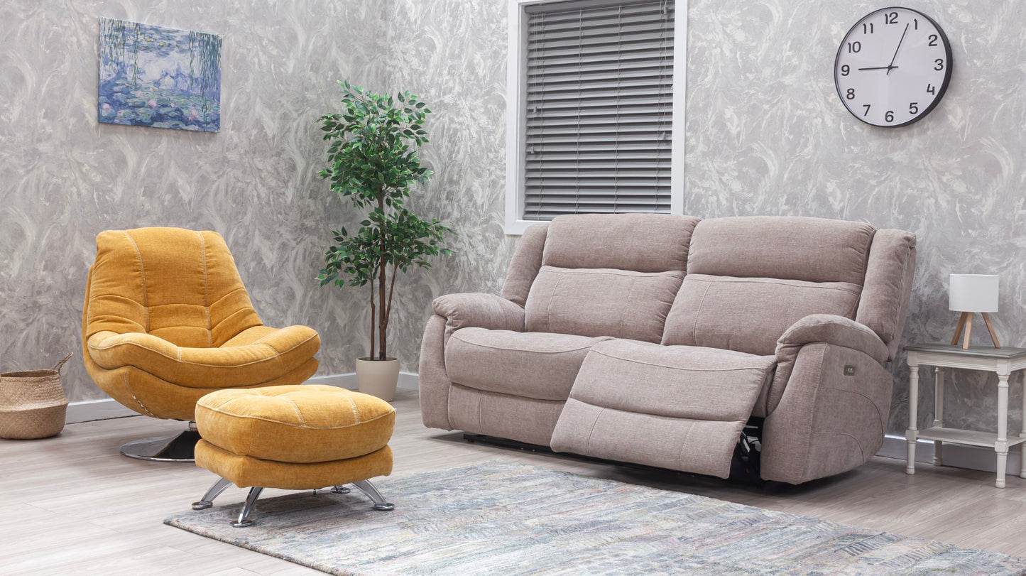 Lorenza Recliner Sofas Champagne Fabric