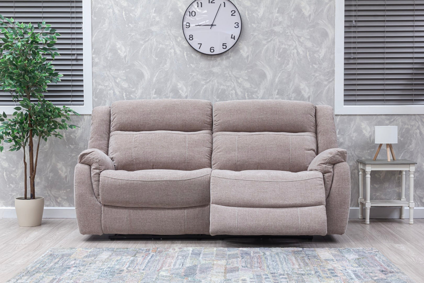 Lorenza Recliner Sofas Champagne Fabric