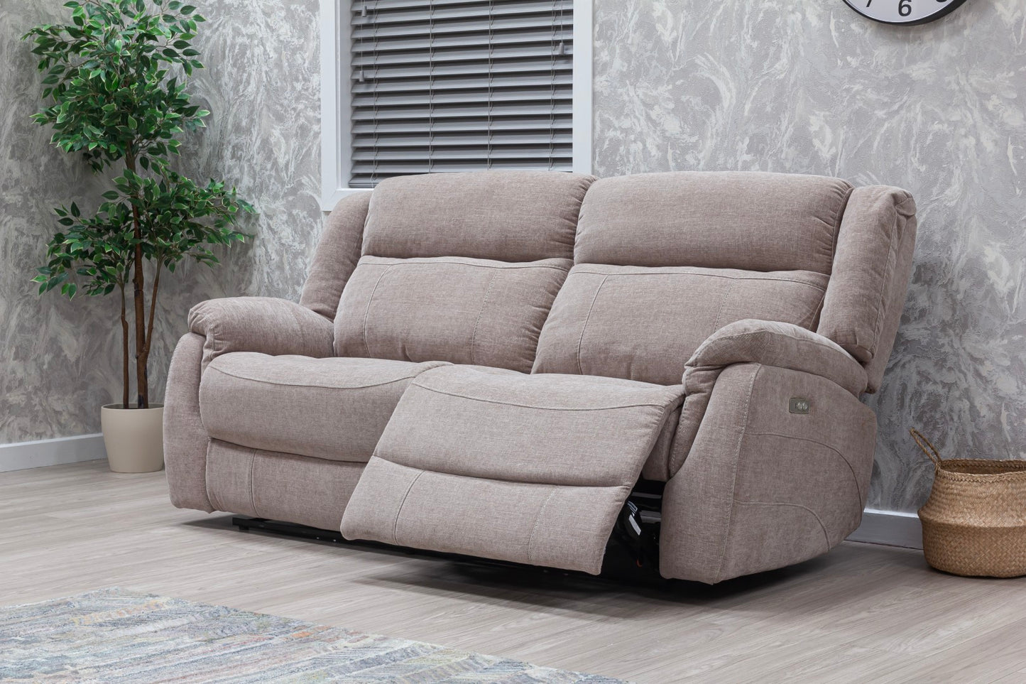 Lorenza Recliner Sofas Champagne Fabric