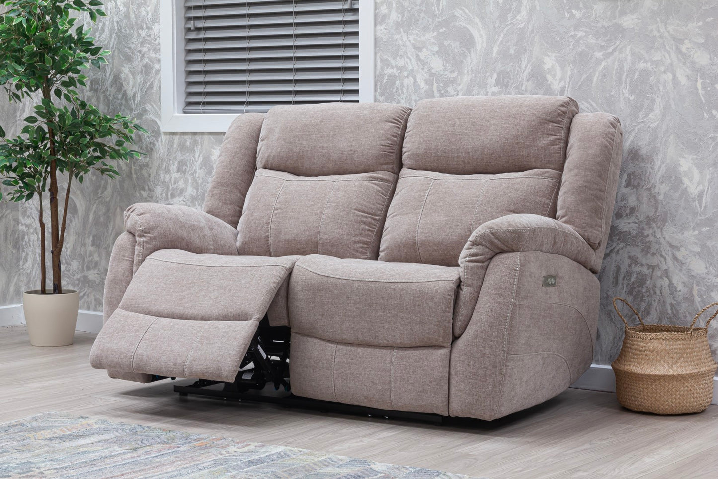 Lorenza Recliner Sofas Champagne Fabric