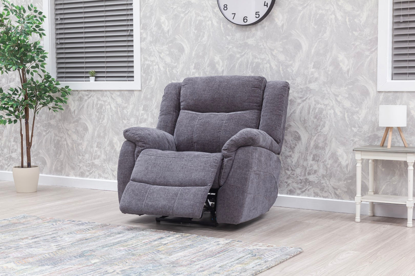 Lorenza Recliner Sofas Grey Fabric