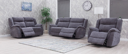 Lorenza Recliner Sofas Grey Fabric