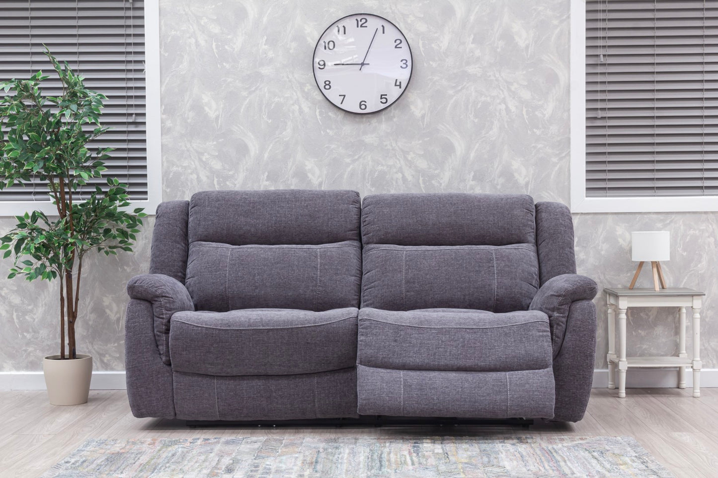 Lorenza Recliner Sofas Grey Fabric