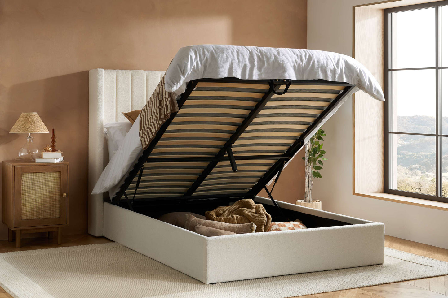 Maisey White Ottoman Storage Bed