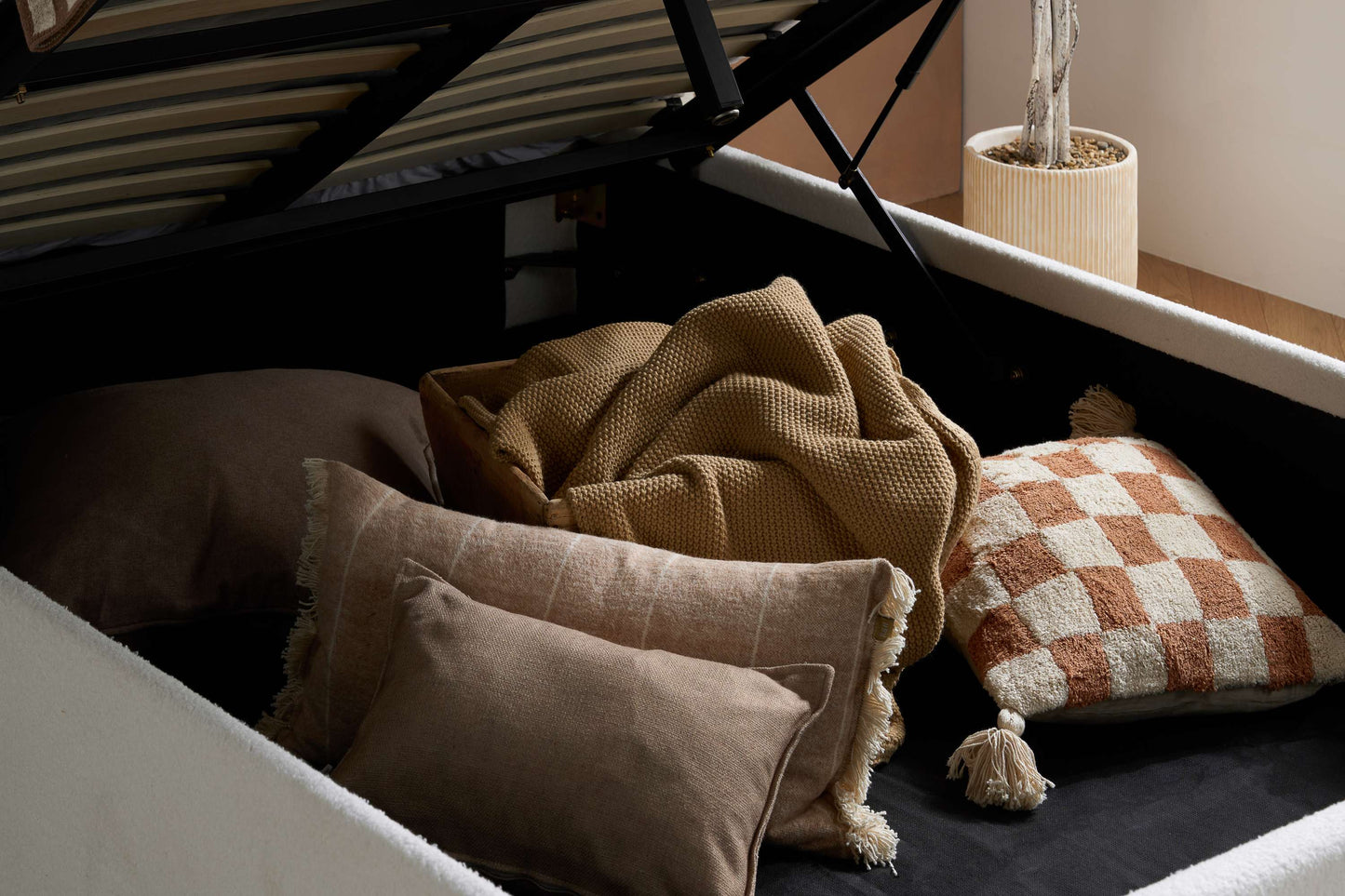 Maisey White Ottoman Storage Bed