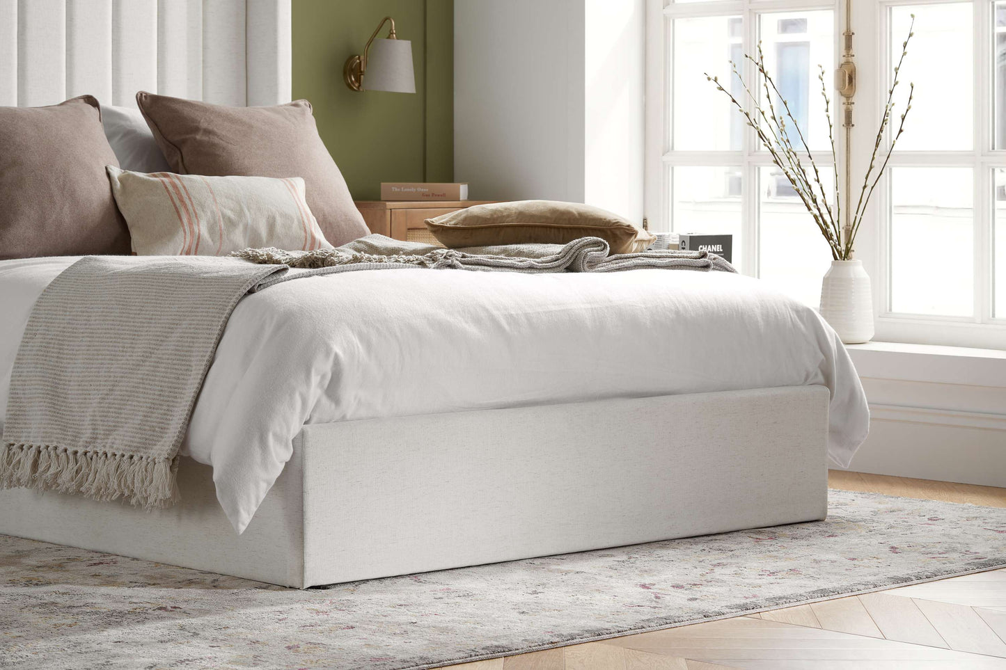 Maisey Cream Ottoman Storage Bed
