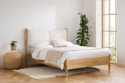 Marley Faux Fur Wooden Bed