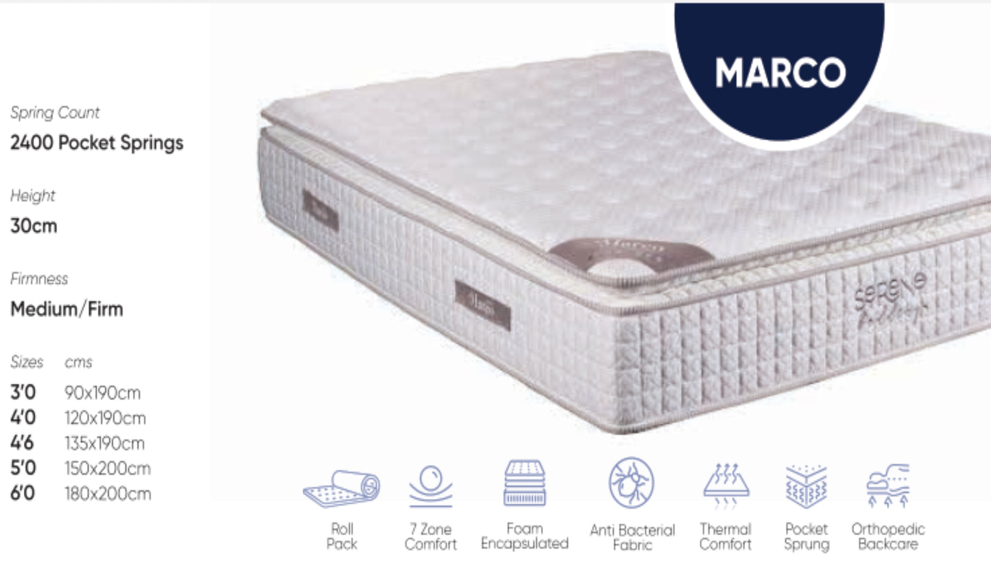 Marco 2400 Pocket Pillowtop Mattress