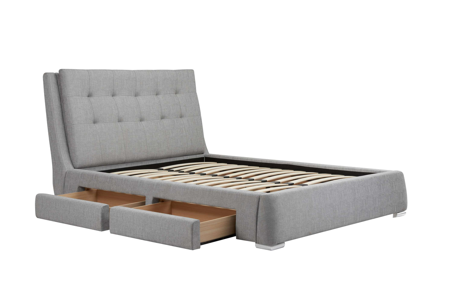 Mayfair Grey Fabric Bed With Storage Drawers