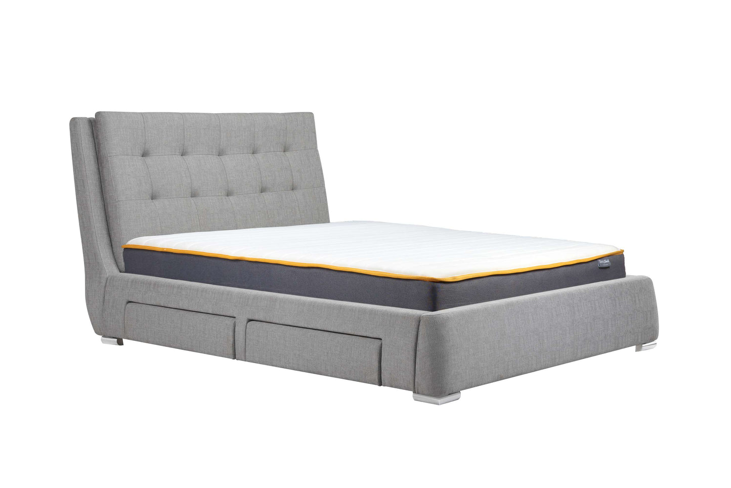 Mayfair Grey Fabric Bed With Storage Drawers