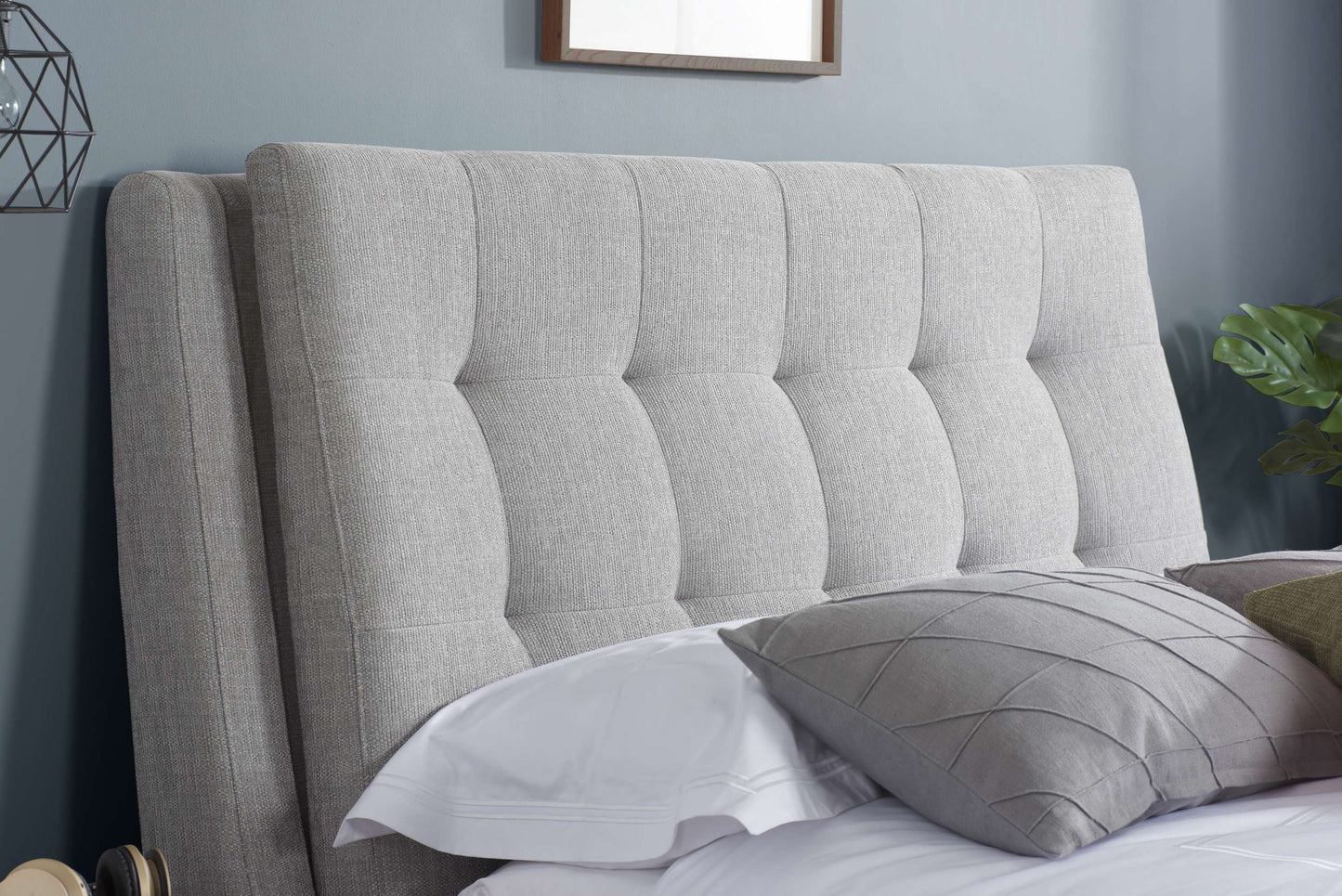 Mayfair Grey Fabric Bed With Storage Drawers