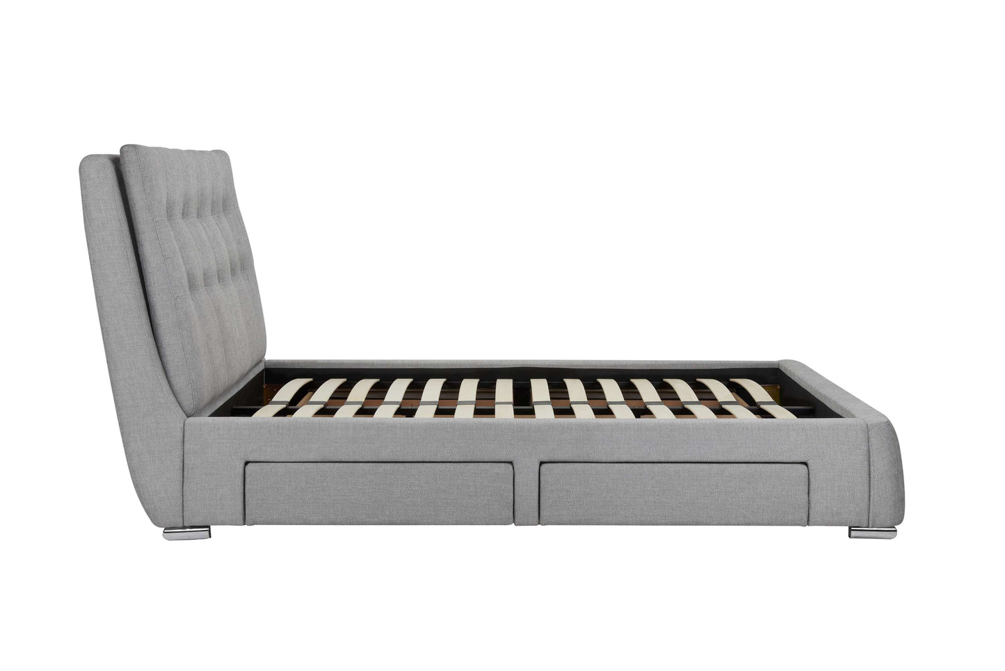 Mayfair Grey Fabric Bed With Storage Drawers