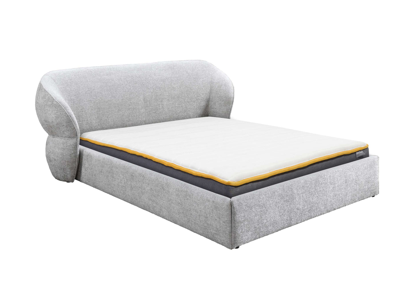 Milan Grey Fabric Bed