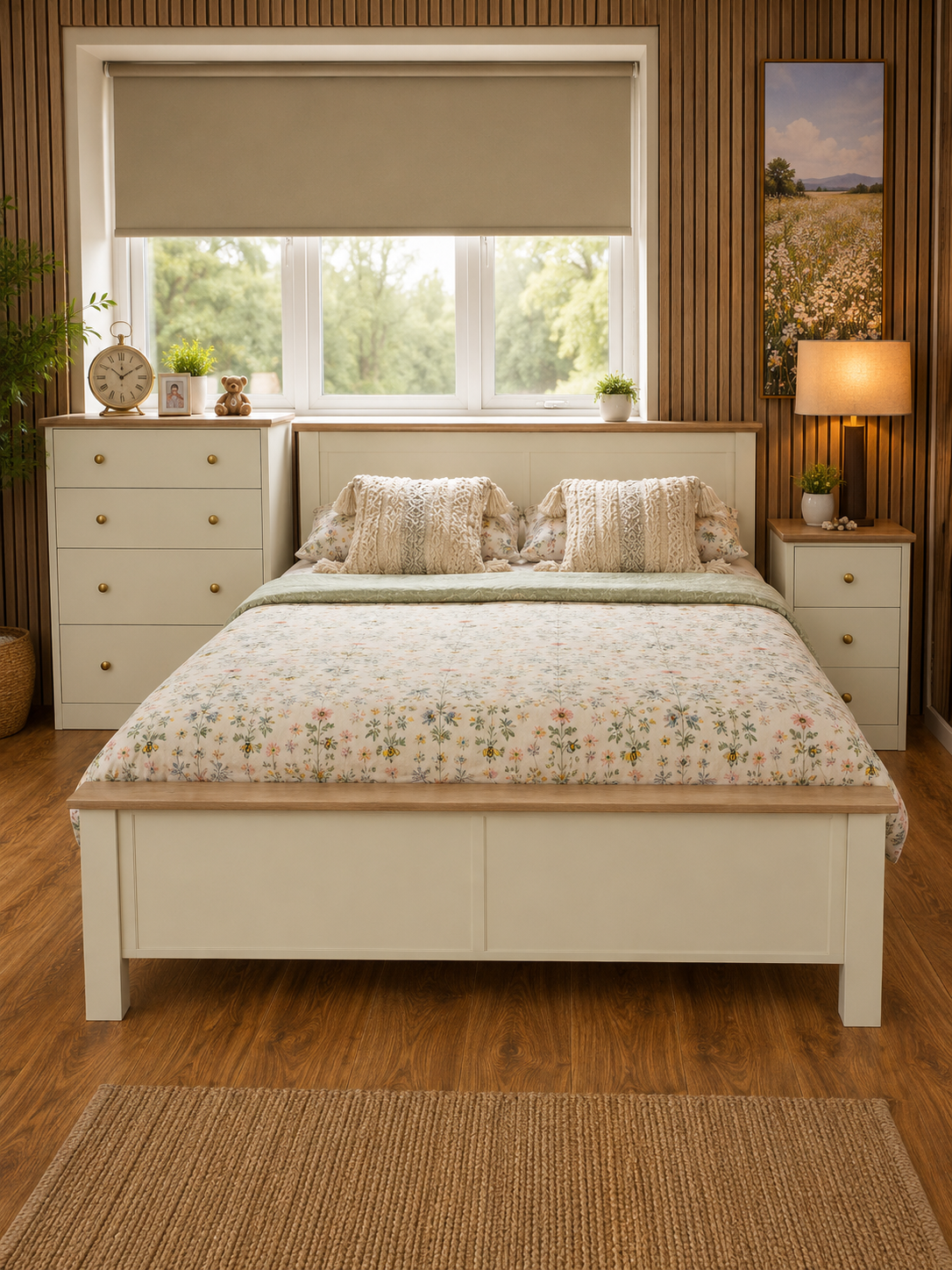 Millwood Stone White Two Door Wardrobe