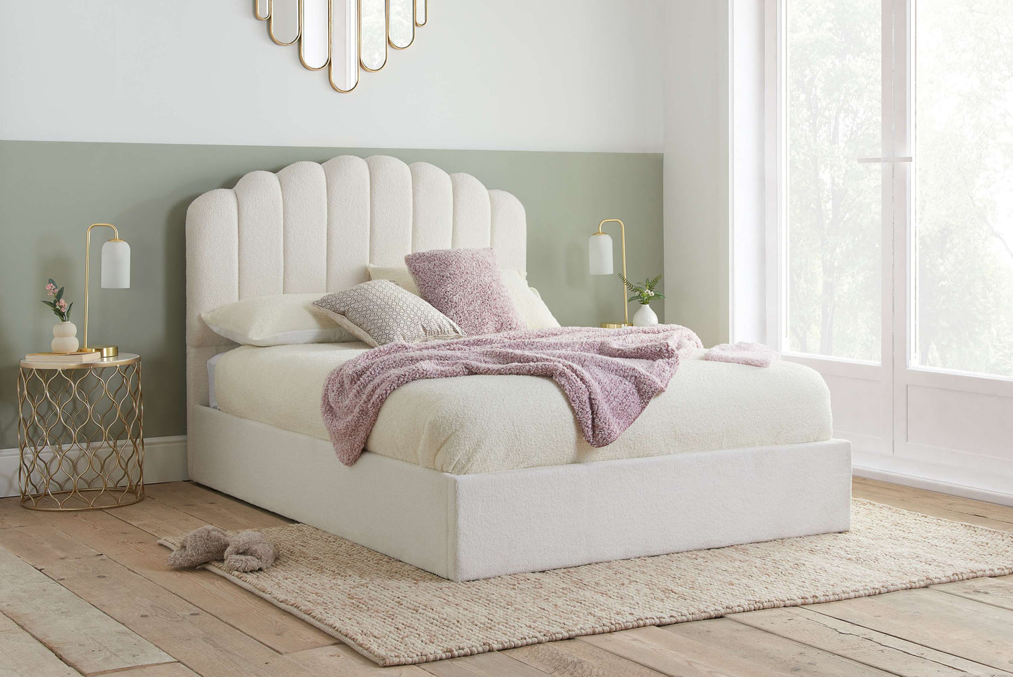 Monaco White Ottoman Storage Bed