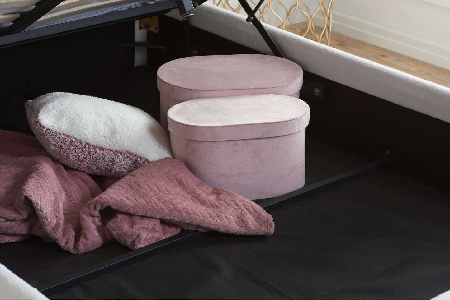 Monaco White Ottoman Storage Bed