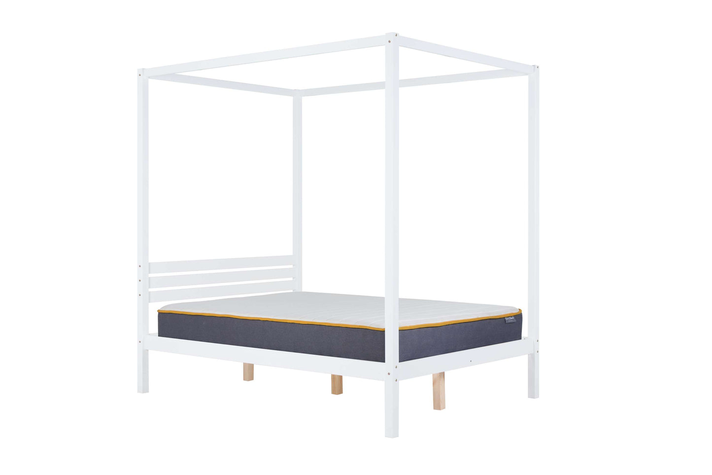 Mercia 4 Poster White Wooden Bed