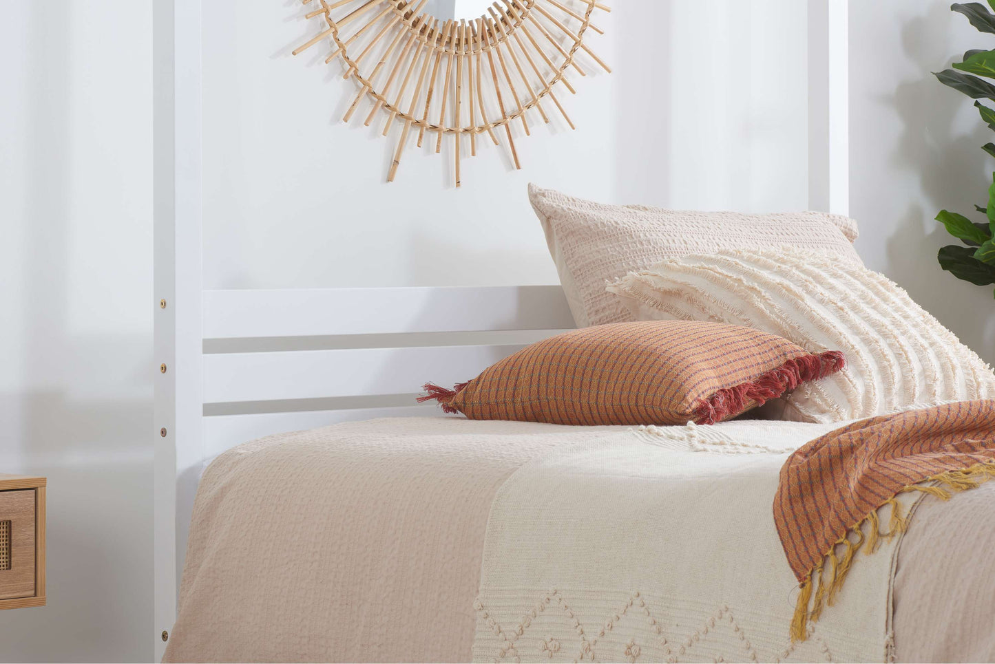 Mercia 4 Poster White Wooden Bed