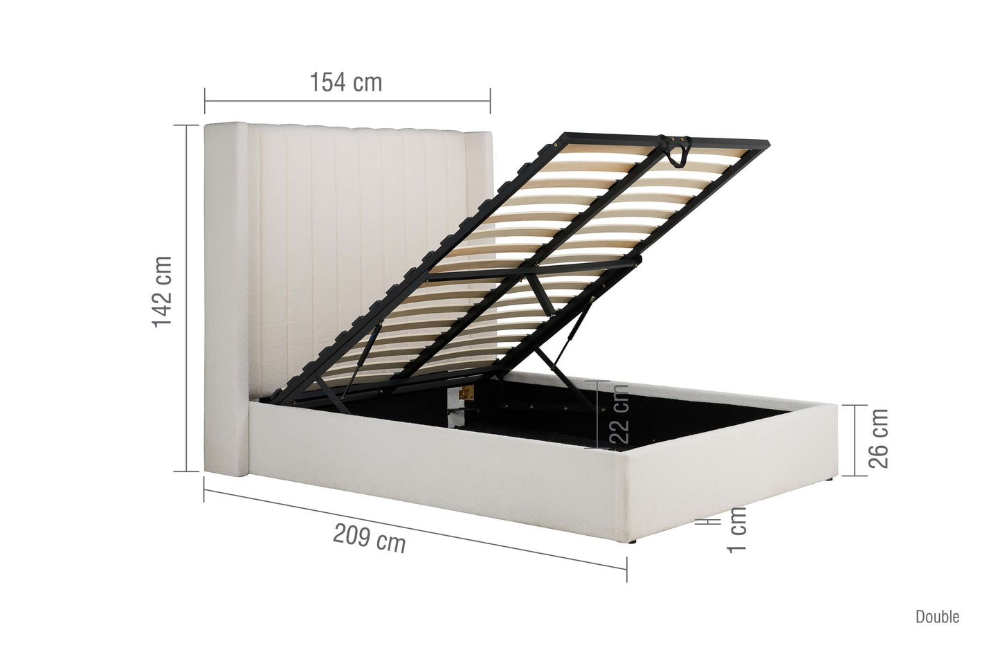 Maisey White Ottoman Storage Bed