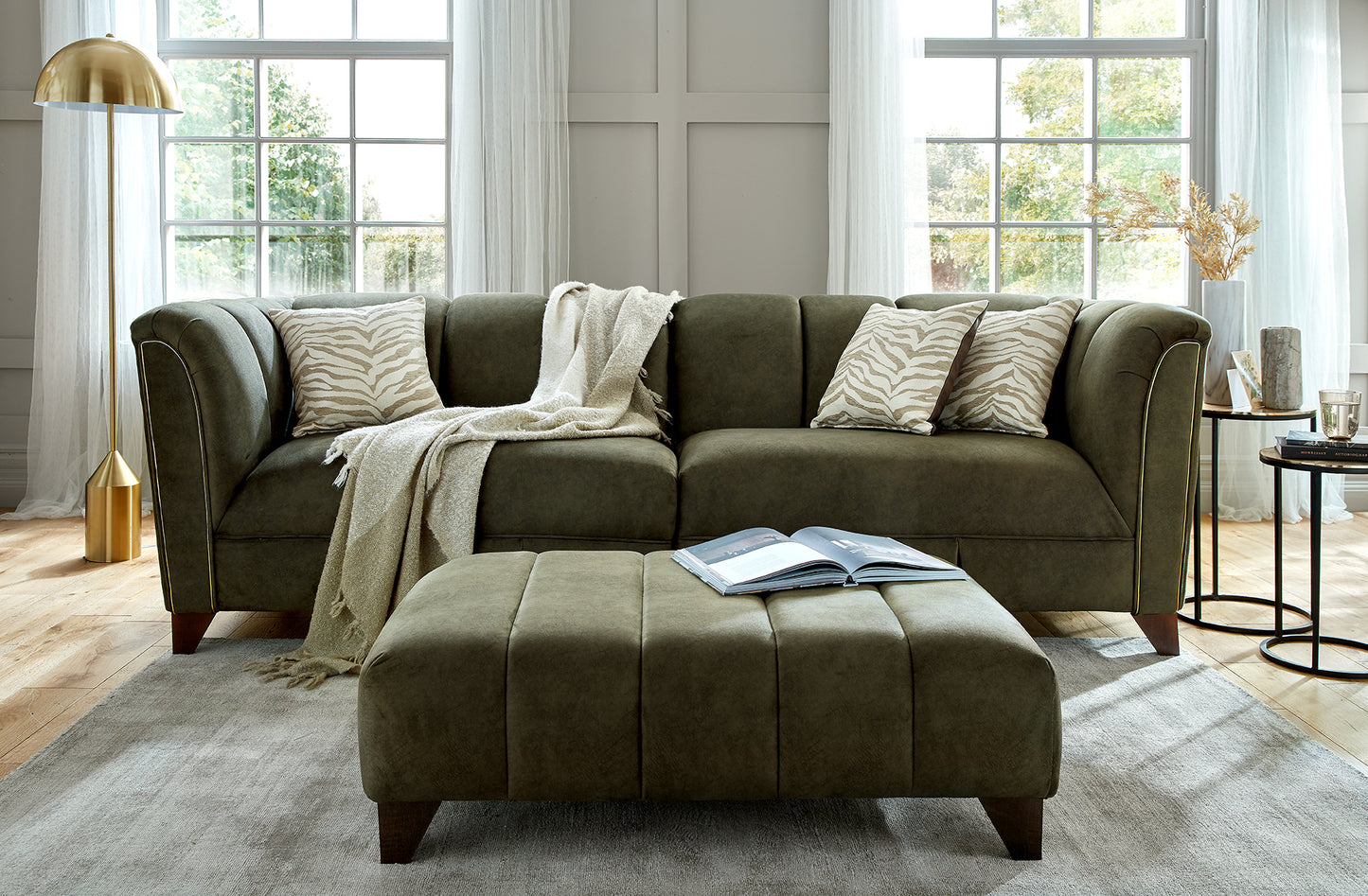 Miami Fabric 3 Seater Sofa