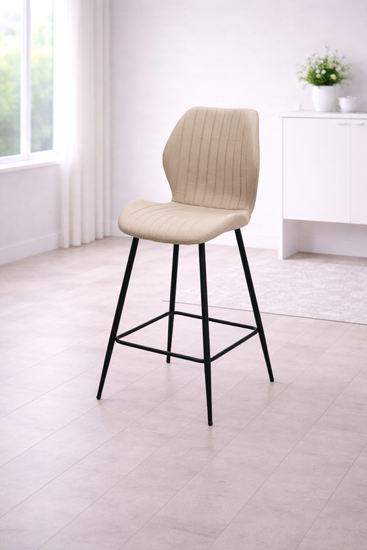 Santorini Stone Faux Leather Bar Stool