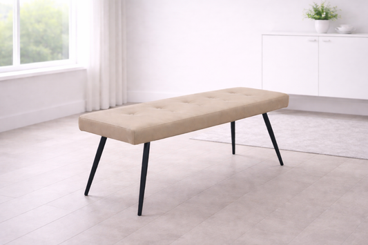 Santorini Stone Faux Leather 1.35m Bench
