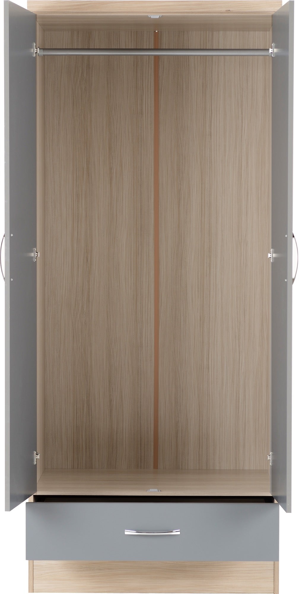 Nevada 2 Door 1 Drawer Wardrobe