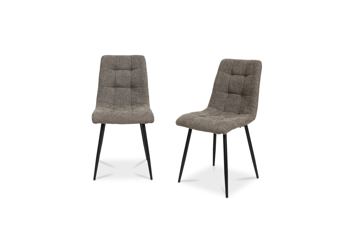Zurich 1.2m Light Grey Round Dining Table Set + Logan Mocha Dining Chairs