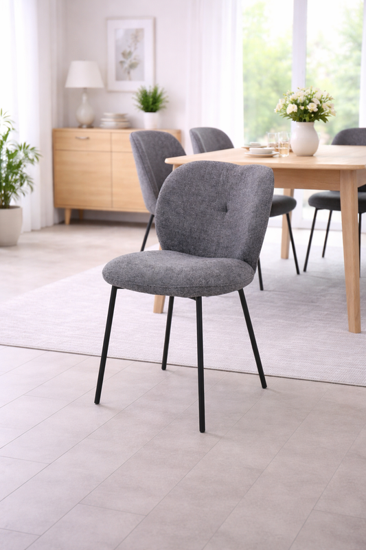 Amor Grey Fabric Dining Chair