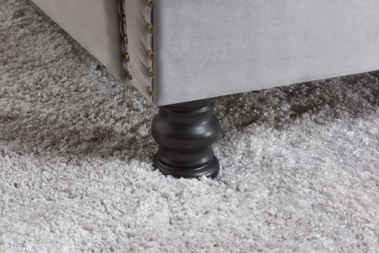 Opulence Grey Velvet Bed