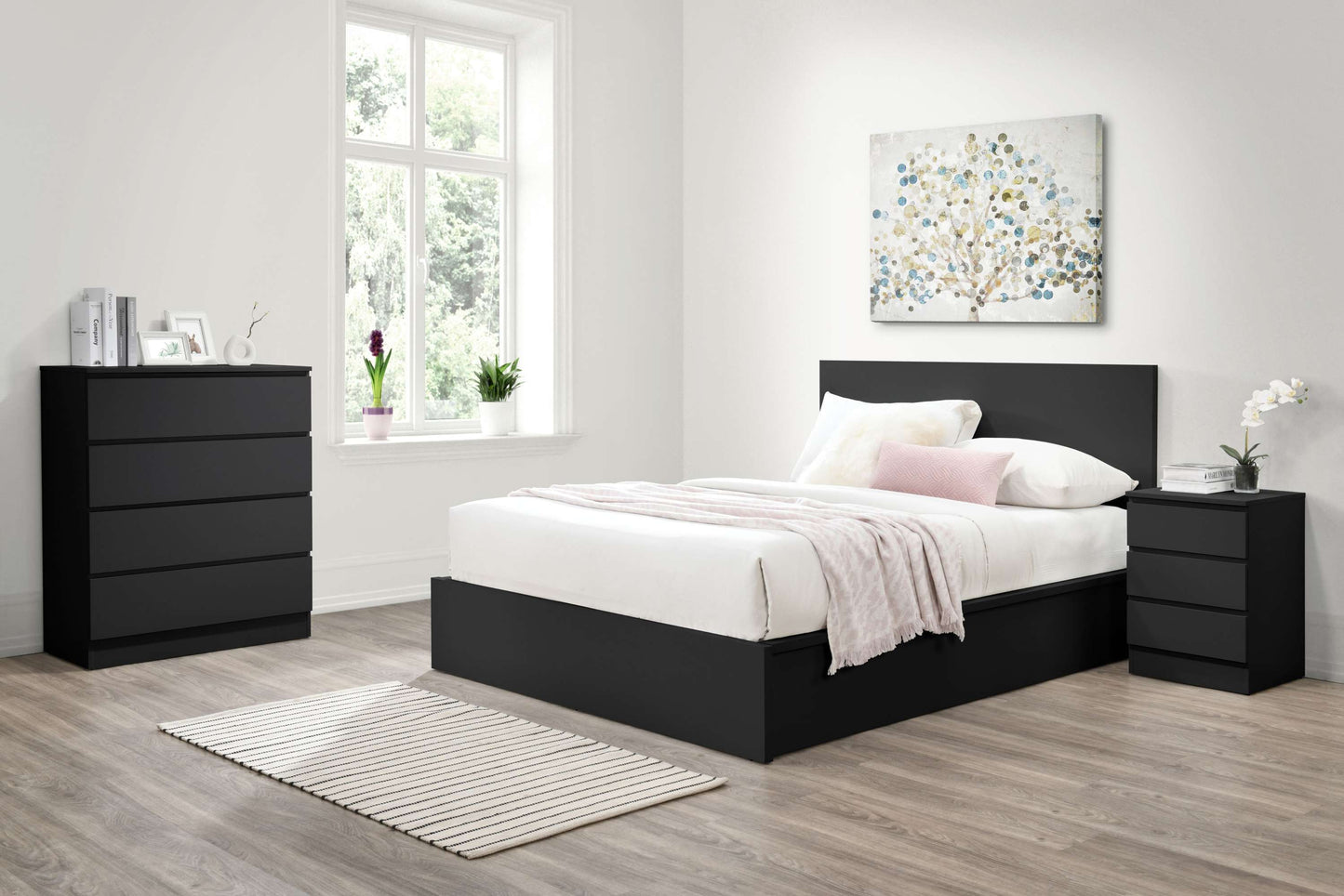 Oslo Black Ottoman Storage Bed