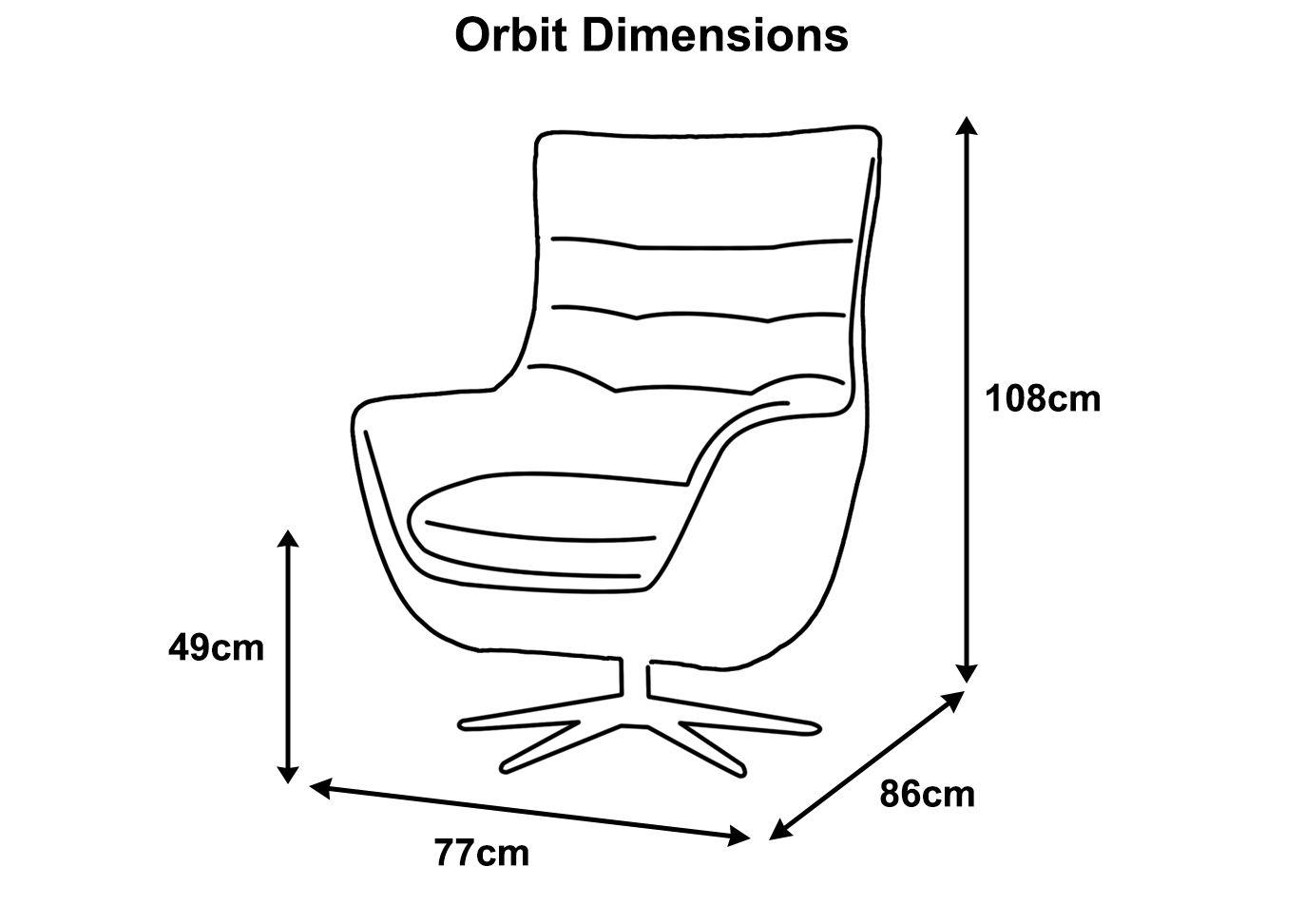 Orbit Bisque Leather Luxury Swivel Chair