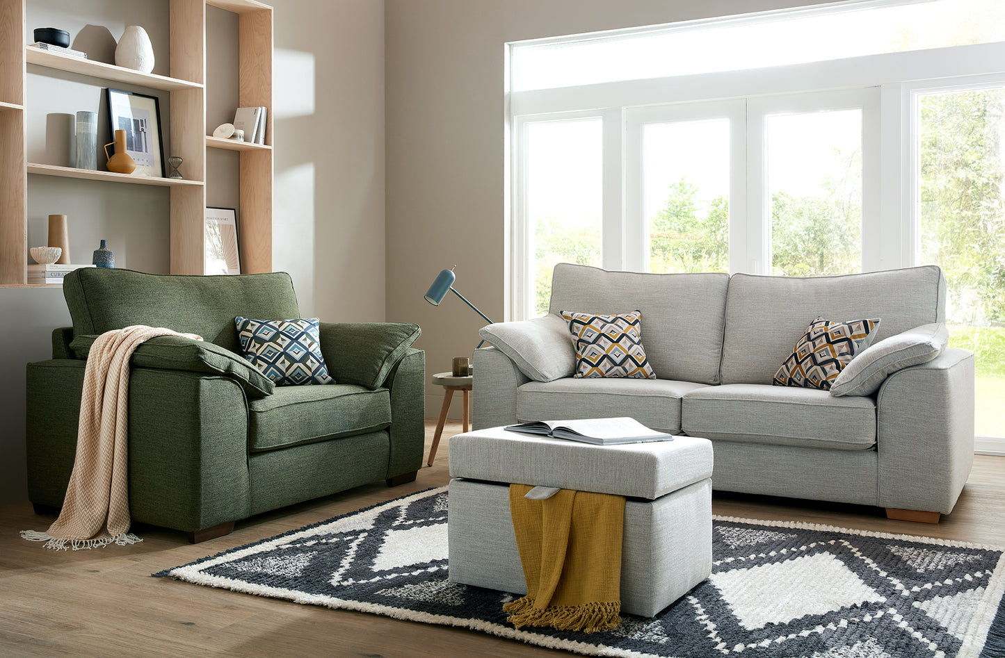Oslo Fabric 3+2 Sofas