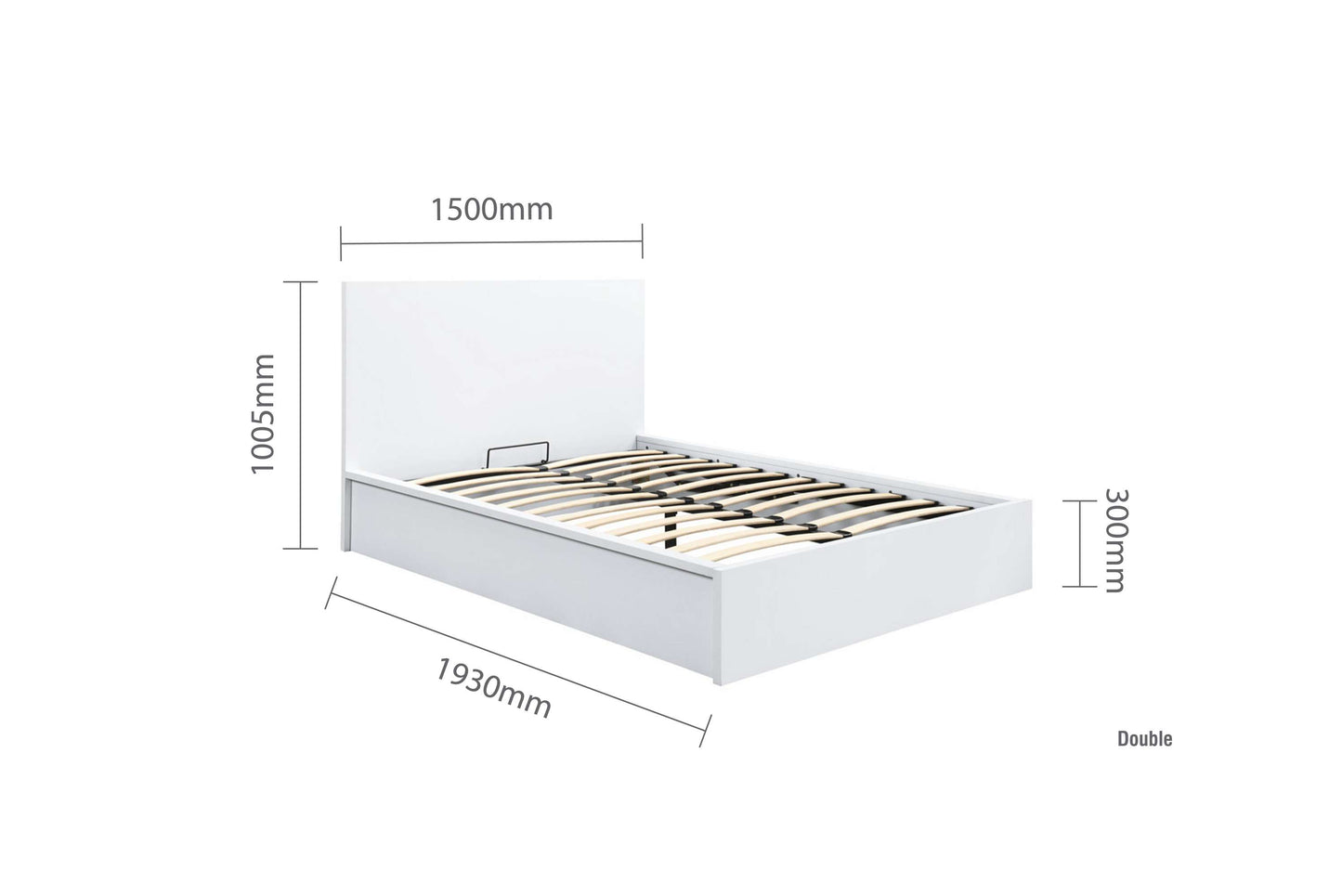 Oslo White Ottoman Storage Bed