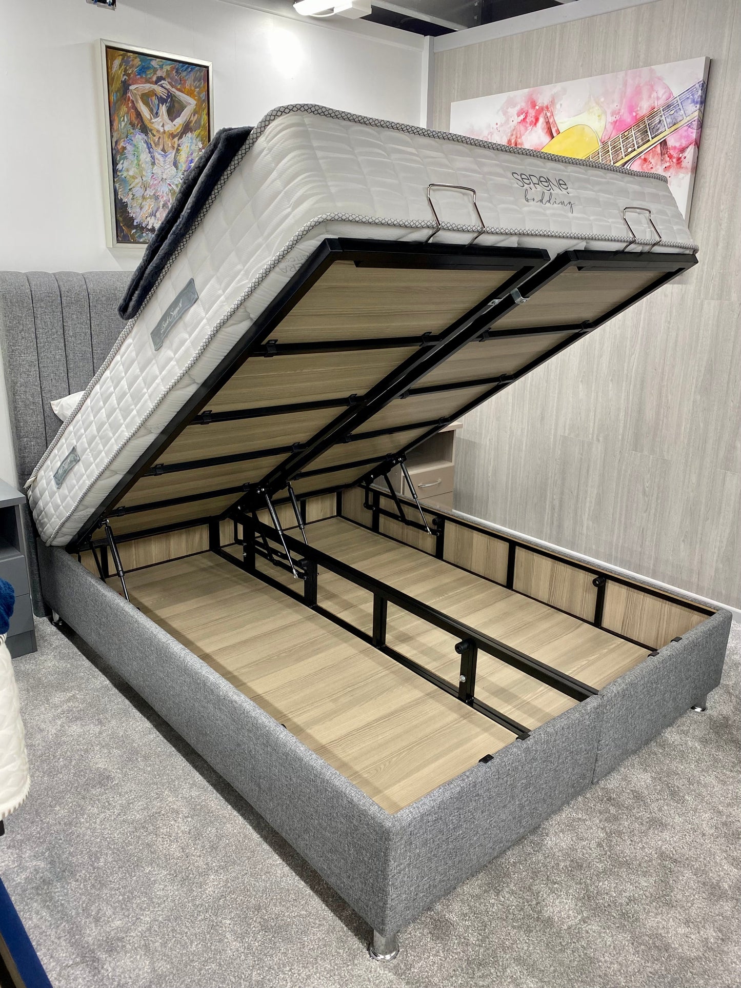 Kingsley Oslo Gas Lift Storage Beds - Premier Grey