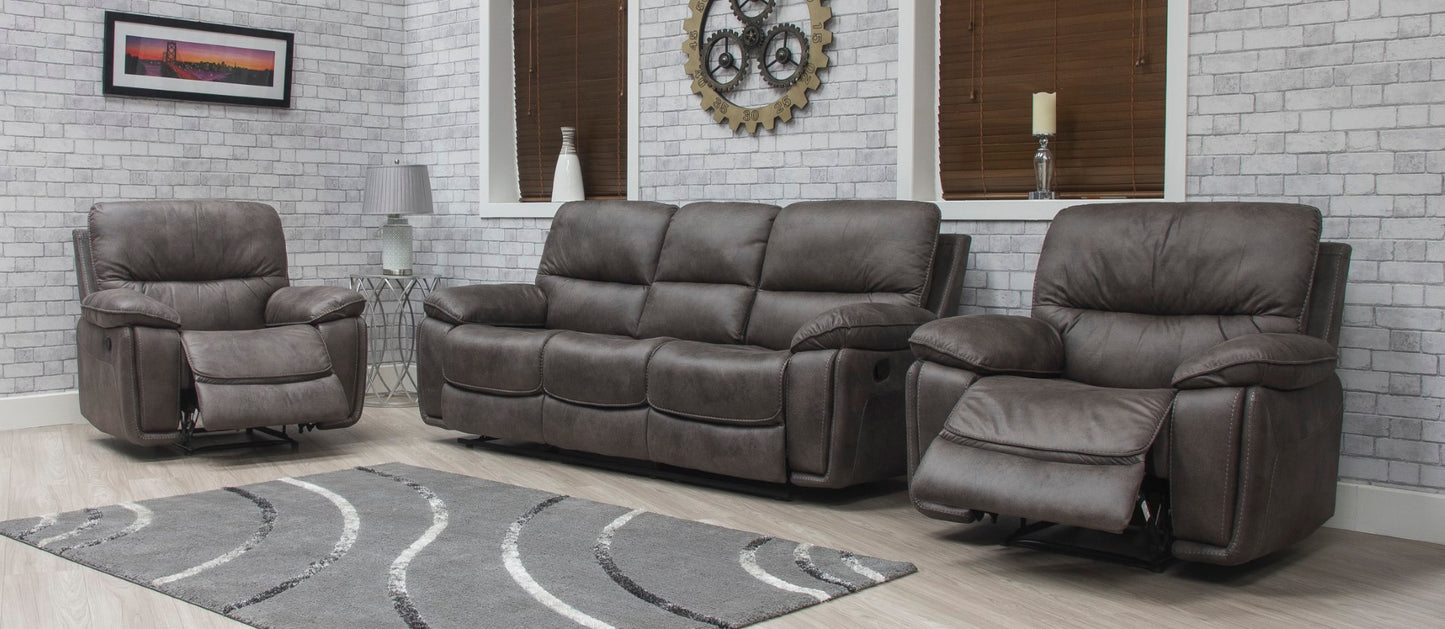 Estelle Grey Fabric Recliner Sofas