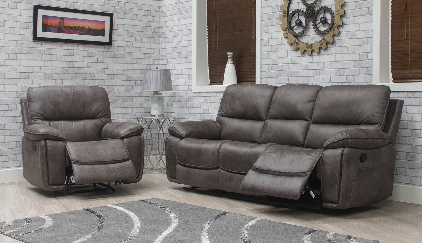 Estelle Grey Fabric Recliner Sofas