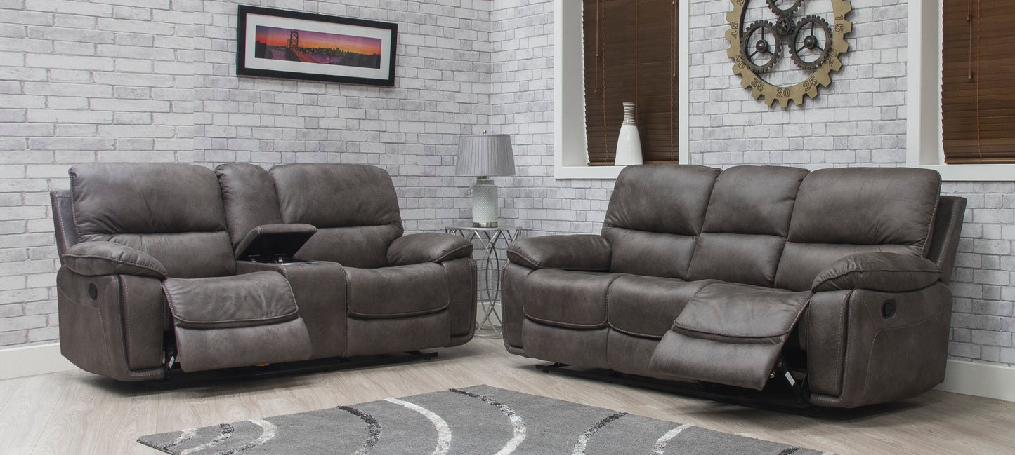 Estelle Grey Fabric Recliner Sofas
