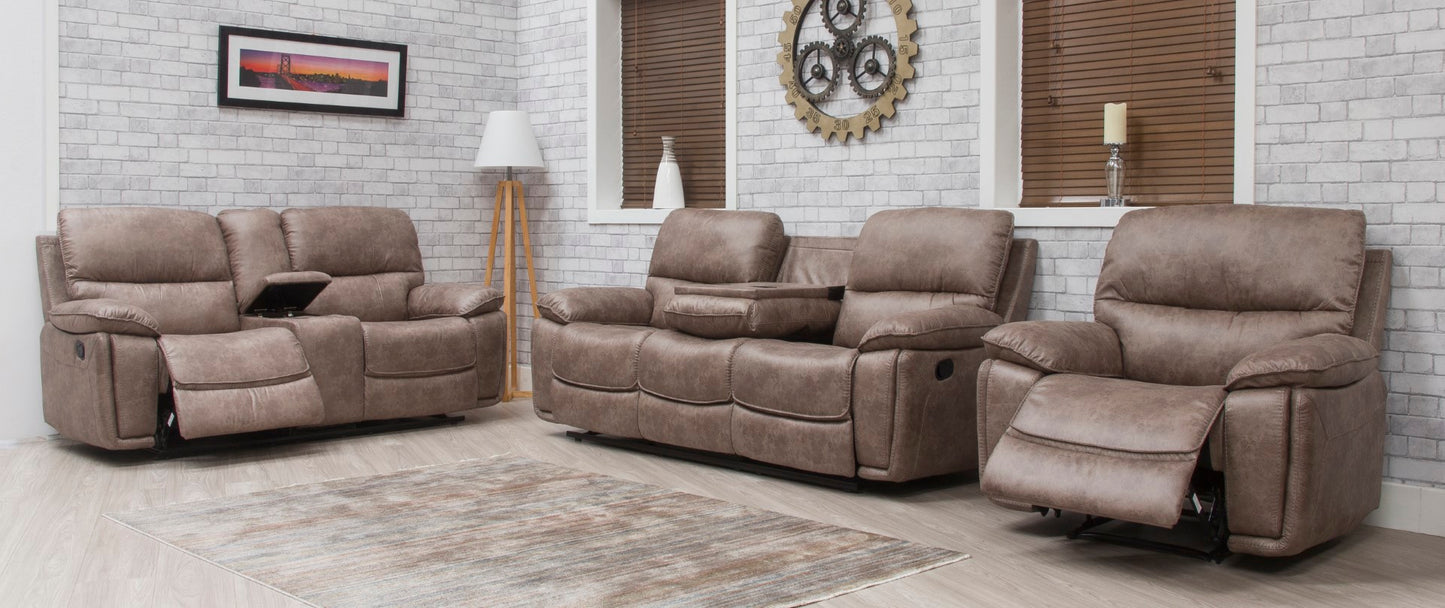 Estelle Sandstone Fabric Recliner Sofas