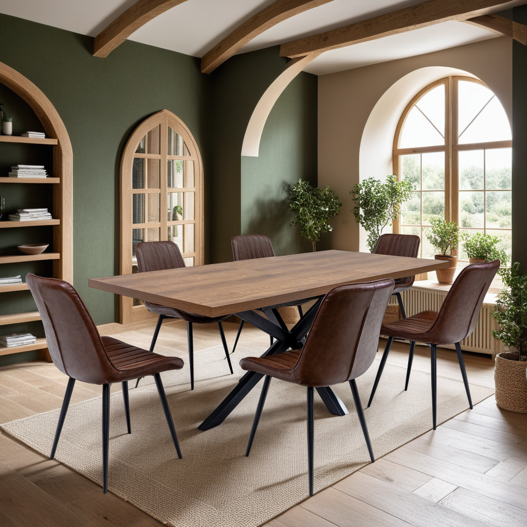 Ashbourne 1.6m Extending (+40cm) Dark Oak Dining Table