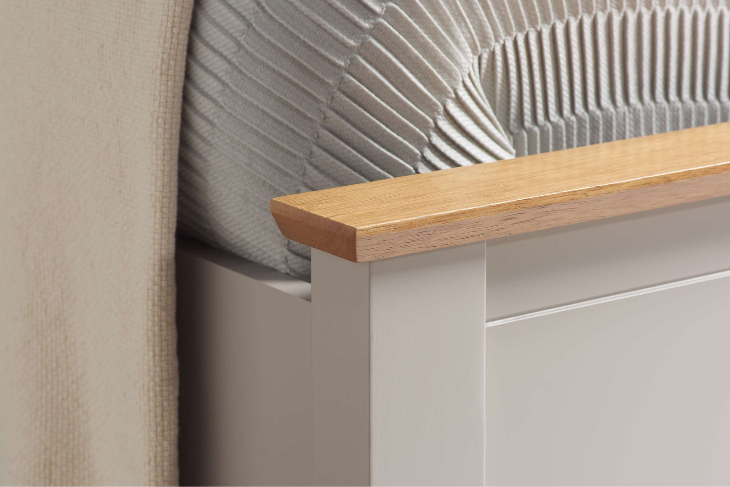 Phoenix Pearl Grey Ottoman Storage Bed