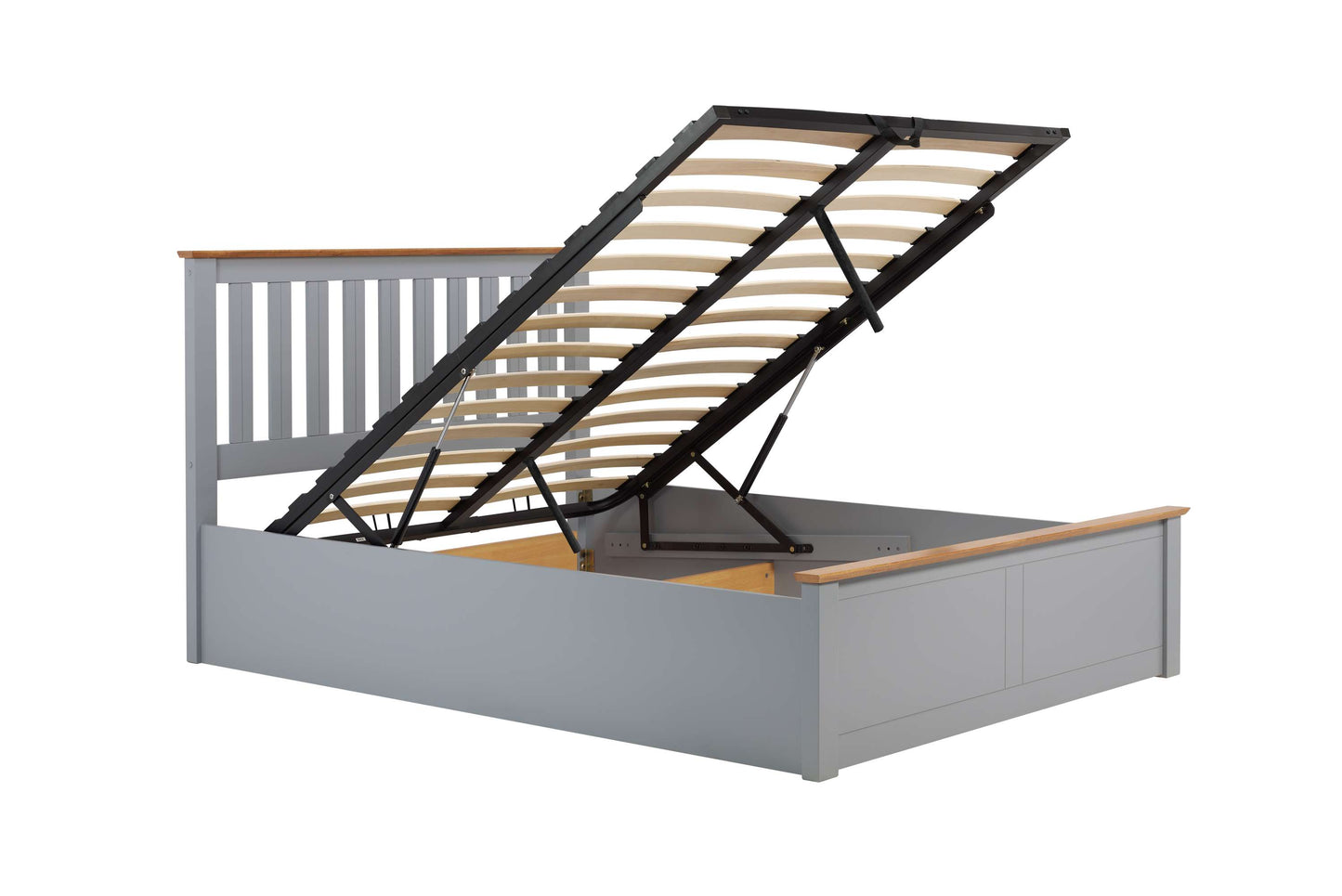 Phoenix Stone Grey Ottoman Storage Bed