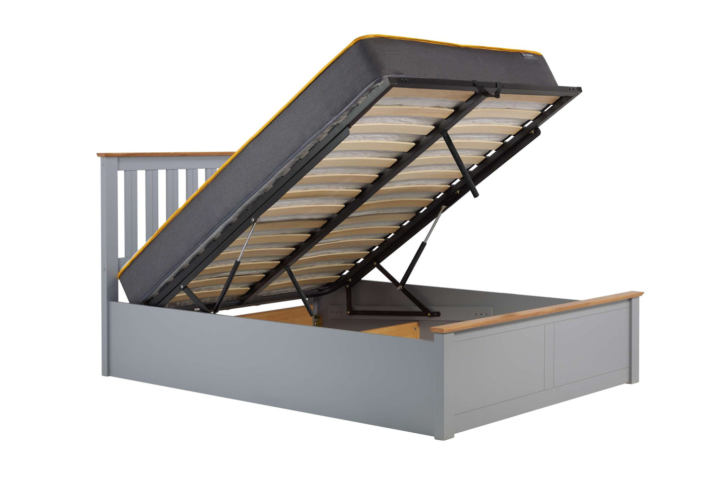Phoenix Stone Grey Ottoman Storage Bed