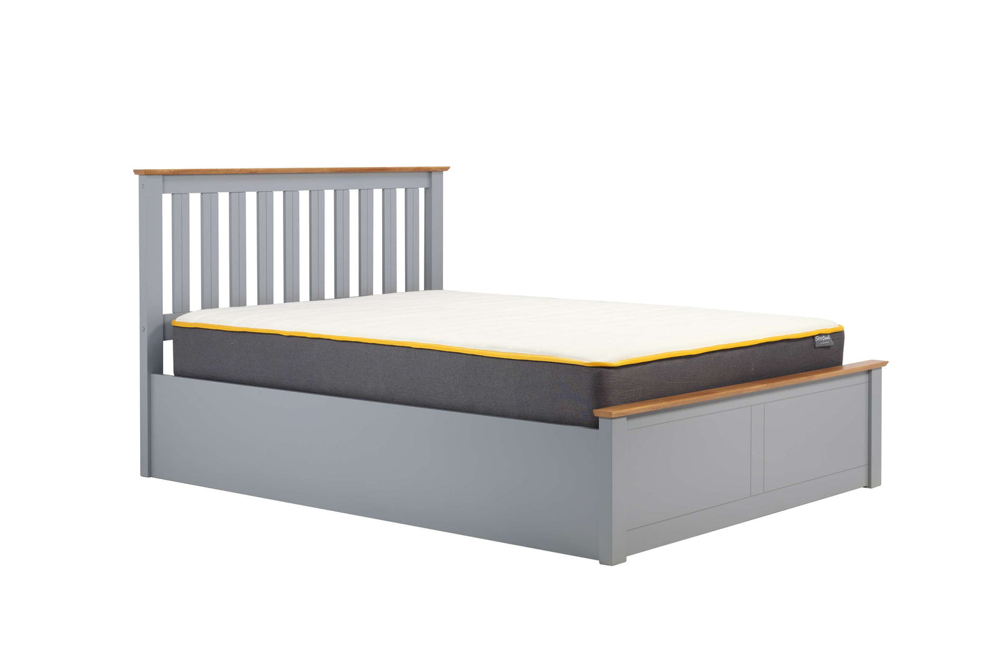 Phoenix Stone Grey Ottoman Storage Bed