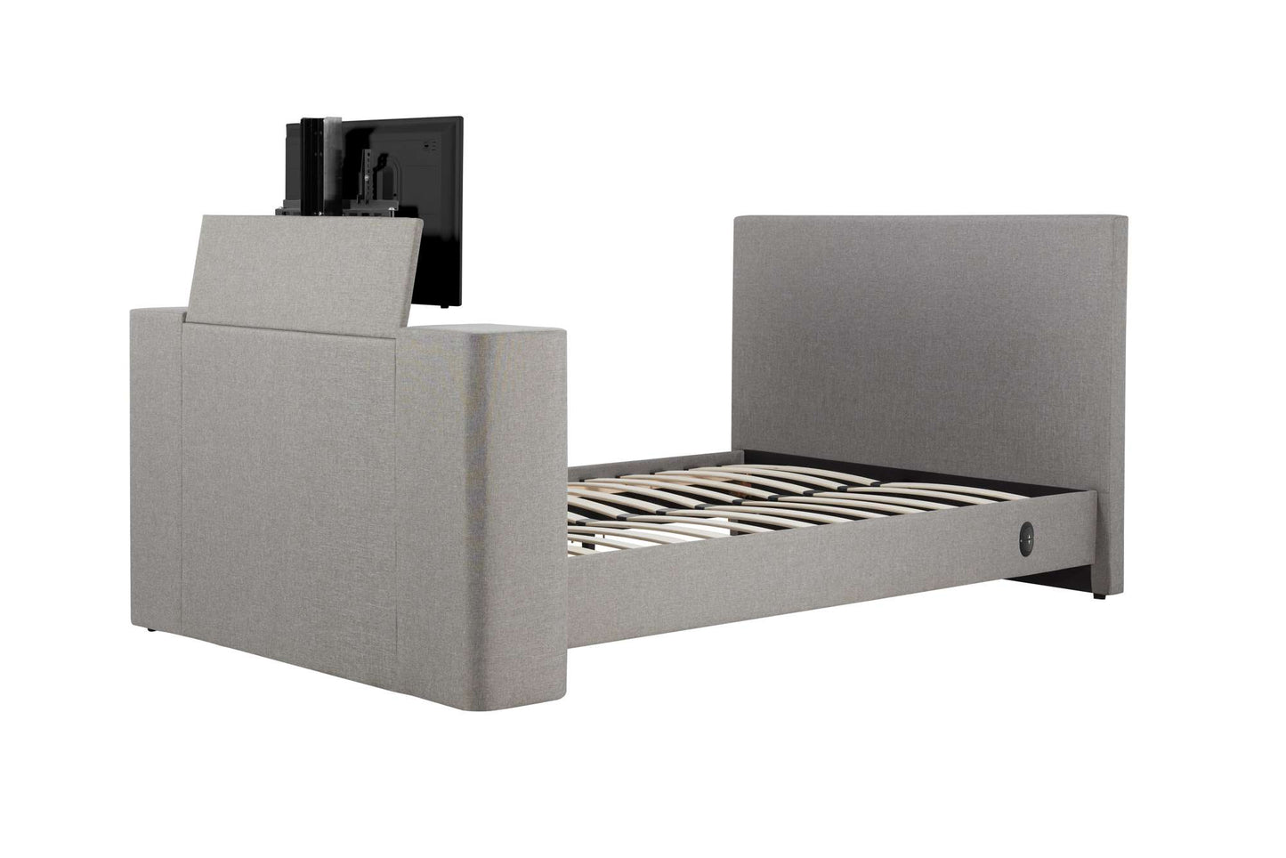 Plaza Grey Fabric TV Bed